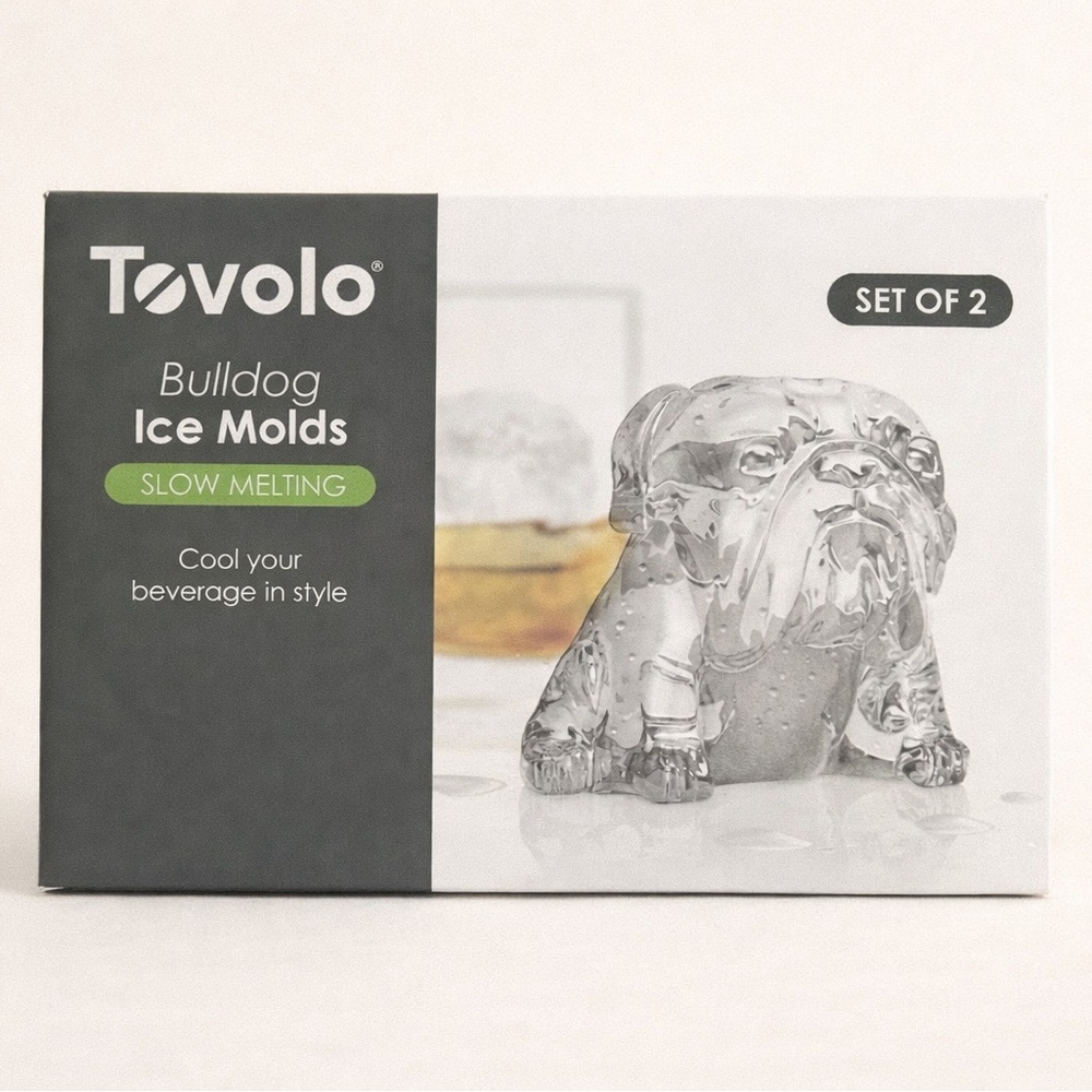 Tovolo Bulldog Ice Molds Set of 2 BPA-Free Silicone